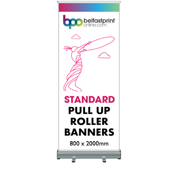 Standard Pull Up Roller Banner 800 x 2000mm - Printers Belfast - Belfast Print Online