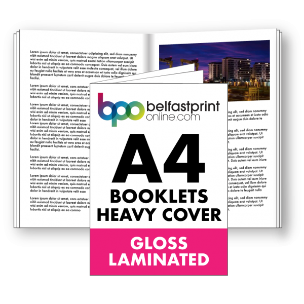 A4 Booklets Heavy Cover Gloss Laminated