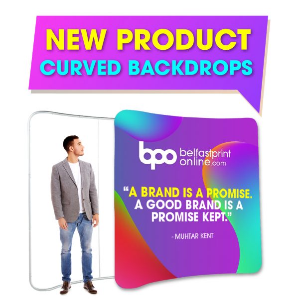 Fabric Backdrop Curved - Custom Printed Exhibition Stands - Belfast Print Online