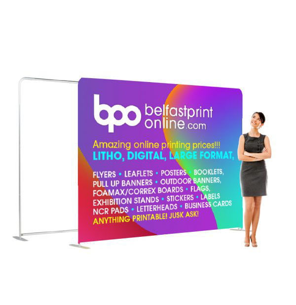 Fabric Backdrop Straight - Custom Printed Exhibition Stands - Belfast Print Online