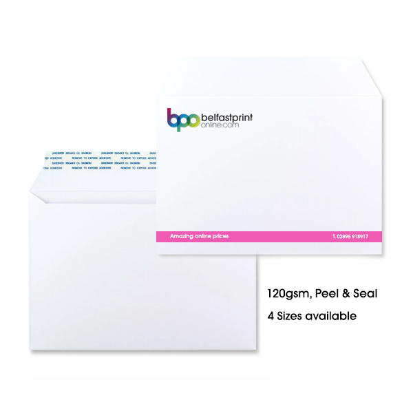 Printed 120gsm Envelopes in C4, C5, C6 and DL sizes | Belfast Print Online